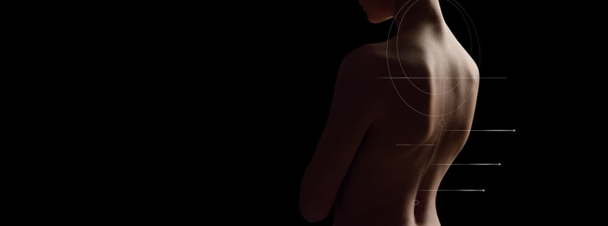 Curvature of a woman's back